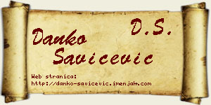 Danko Savićević vizit kartica